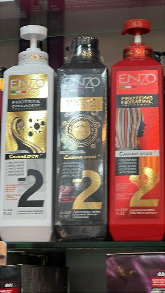 Gamme Capillaire ENZO Caviar d'Or – Traitements Intensifs Protéine & Kératine (1000 ml 2